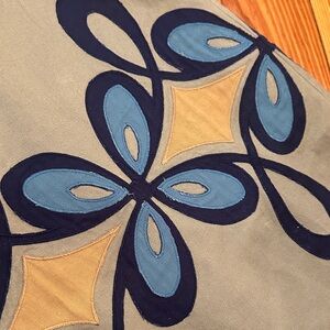 Boden classic khaki Floral Appliqué Skirt